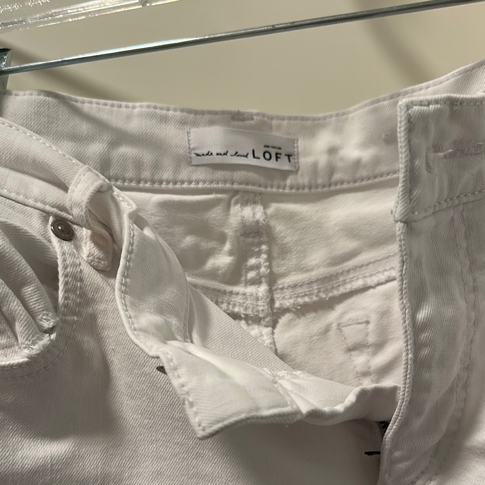LOFT White Denim Jeans